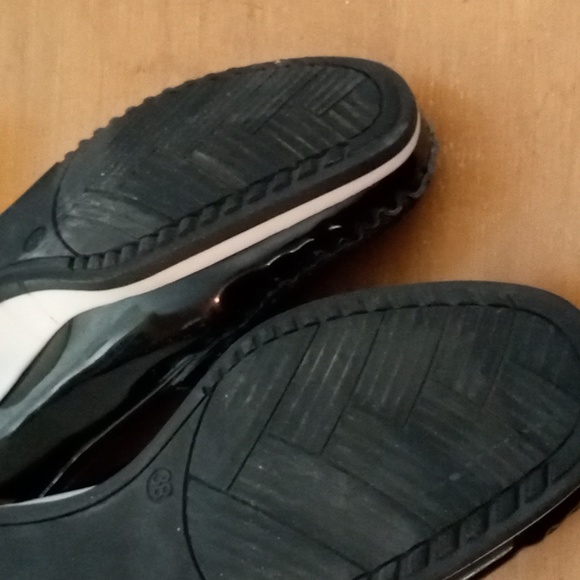 SL Design Size 38 Black Wedge Shoes - Picture 6 of 7